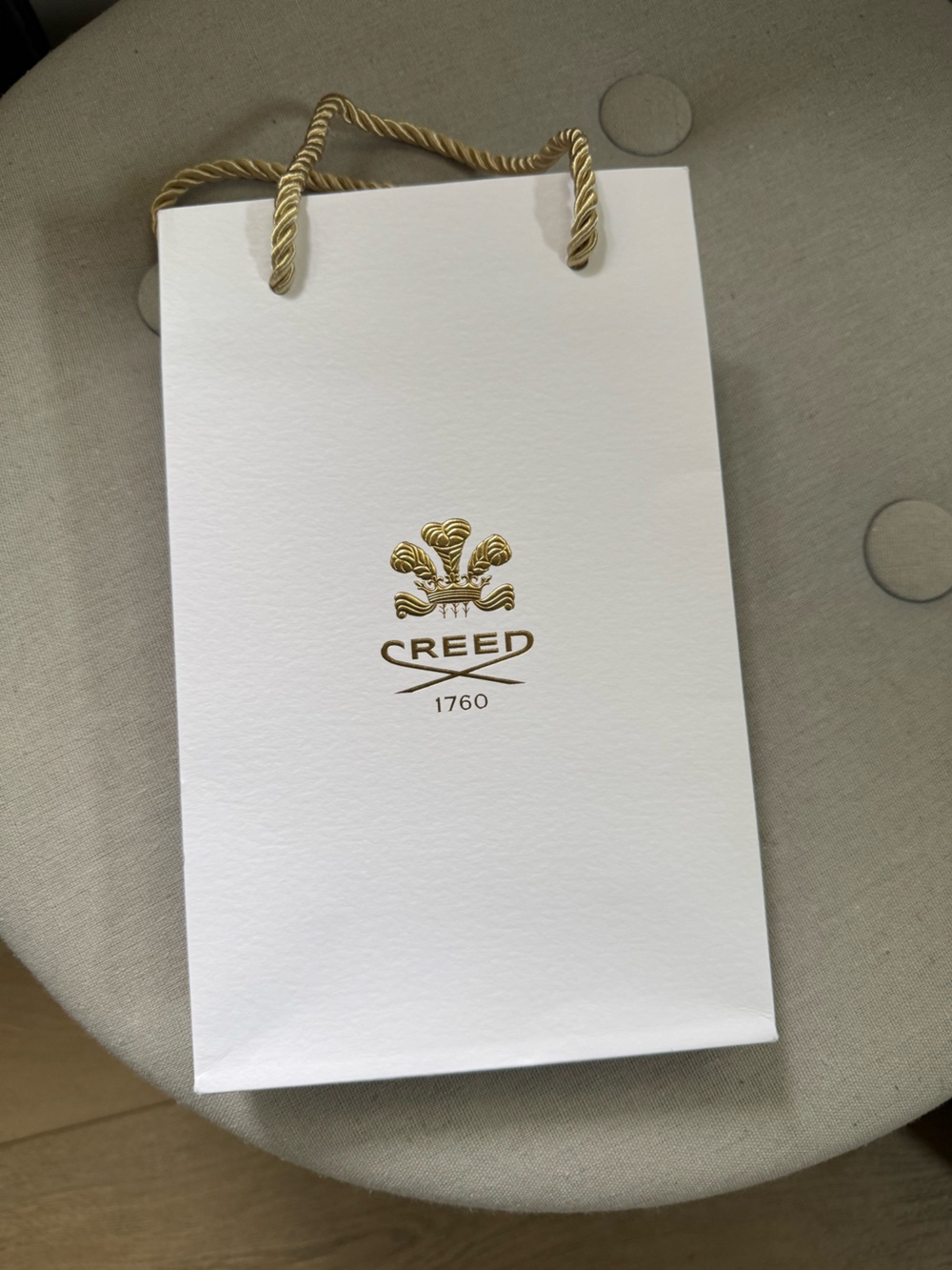 CREED Perfume Luxury Gift Shopping Sturdy Small Tote Bag 9x6x3 Used